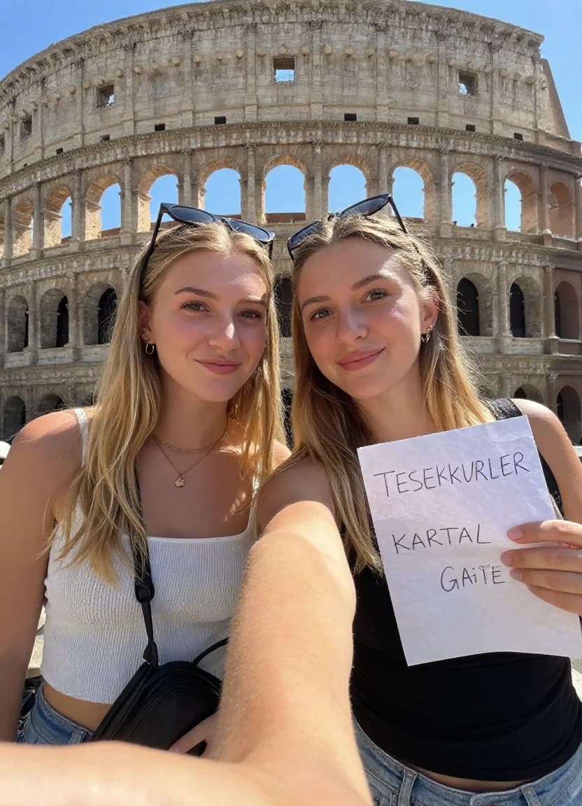 Mutlu müşterilerimiz Roma Kolezyum'da - Teşekkürler Kartal Gate